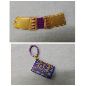 MONSTER HIGH Clawdeen Wolf Day at the Maul GIFT PURPLE GOLD BELT & PURSE